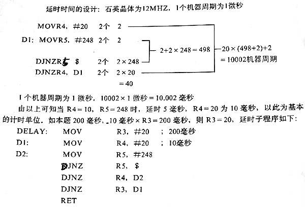 下面我们来完成软件编程设计,这里我们没有采用高深的编程技巧,而是用了最笨、最直接的向端口送数的办法来实现,一来程序比较简单,没必要玩深沉,而且初学者看起来直观易懂。 ORG 0000H START:MOV P1,#01111111B;最下面的LED点亮 LCALL DELAY;延时1秒 MOV P1,#10111111B;最下面第二个的LED点亮 LCALL DELAY;延时1秒 MOV P1,#11011111B;最下面第三个的LED点亮 (以下省略) LCALL DELAY MOV P1,#1110