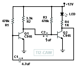 led闪烁灯电路制作图解