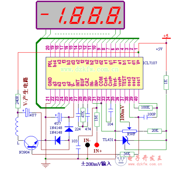 icl7107ϸicl7107ͼ_ԭӦõ·ͼ