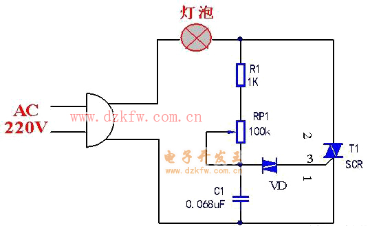 1,调光调压电路 双向触发二极管触发双向可控硅的调光调压电路是典型