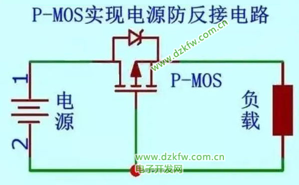 P-MOS防反接电路仿真