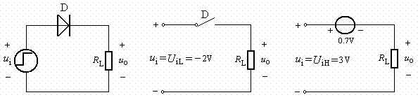 二极管开关电路及其直流等效电路
