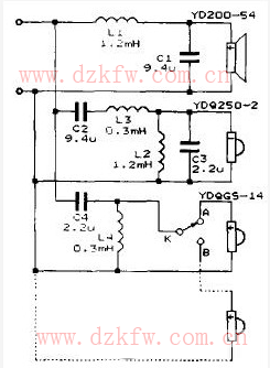 音箱分频器音响二分频器电路图(六款模拟