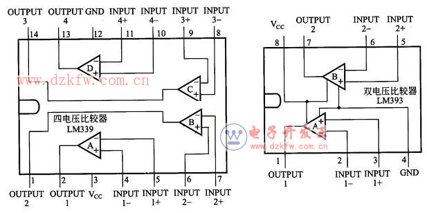 ĵѹȽLM339˫ѹȽLM393ڲṹͼ